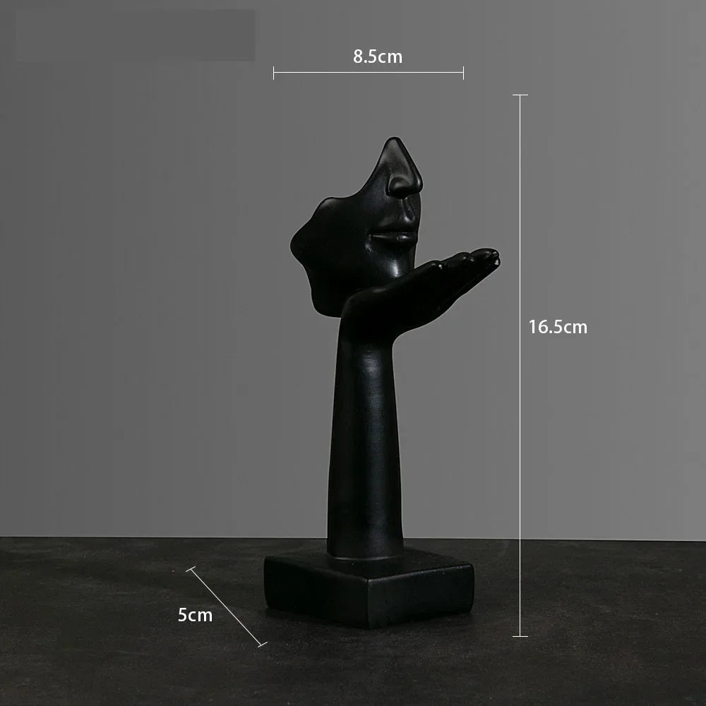 Resin Abstract Mask Statues European Miniature Figurines for Interior Home Office Study Desktop Figure Ornament Decor Gift