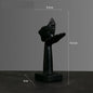 Resin Abstract Mask Statues European Miniature Figurines for Interior Home Office Study Desktop Figure Ornament Decor Gift