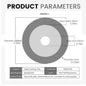 Turbo Diamond Saw Blade 105/115/125 mm (4-1/8, 4-1/2, 5 in) for Granite Marble Porcelain Tile - Angle Grinder Cutting Disc