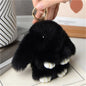 15cm Rabbit Fur Keychain – Cute Bag & Car Pendant Accessory for Women