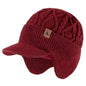 New Unisex Winter Hat Plush Fur Lined Warm Earflap Cap Stylish Soft Beanie Hat  Outdoor Thick Ski Sports Knitted Hat