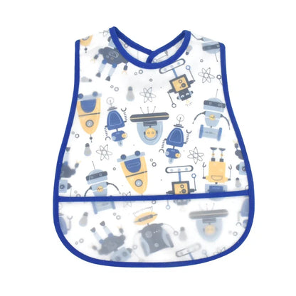 2023new Cartoon Pattern EVA Waterproof Pocket Lunch Feeding Bibs