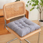 Tie-On Rectangle Dining Chair Seat Cushion - Thick Polyester Cotton Pad for Dining, Floor & Meditation