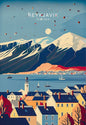 ICELAND Traveling Poster Iceland Reykjavík Kirkjufell Skaftafell Falls Landscape Canvas Painting Wall Pictures Traveling Decor