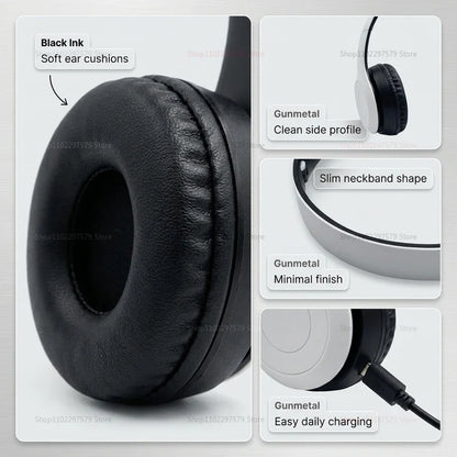 Wireless Bluetooth headset P47 foldable sports headset, suitable for office gym running exercise