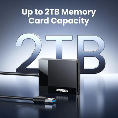4-in-1 USB 3.0 & USB-C Card Reader – SD / MicroSD (TF) / CF / MS Multi-Card Adapter, OTG for Laptop PC Tablet