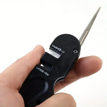 Portable Tungsten Carbide & Ceramic Knife Sharpener - Pocket Whetstone for Camping & Outdoor