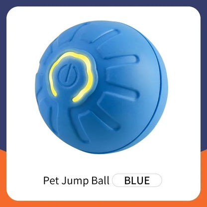 Interactive Rechargeable Pet Toy Ball – Automatic Bouncing & Rolling with RGB LED Lights for Dogs & Cats