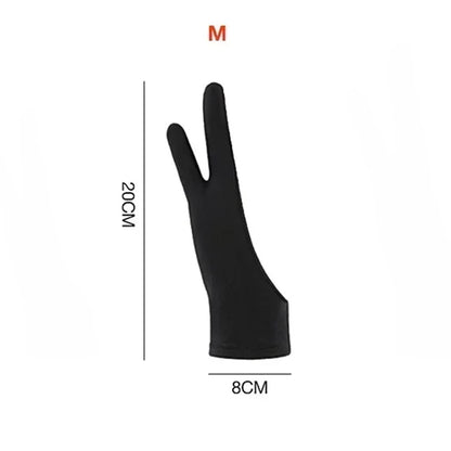 Two-Finger Anti-Touch Drawing Glove — Smudge Guard for Graphics Tablets & Digital Art