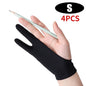 Two-Finger Artist Drawing Glove – Anti-Friction Palm Rejection for Graphics Tablets, iPad & Stylus