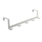 5-Hook Over Door Organizer Rack - Heavy Duty Iron Bathroom Kitchen Coat Hanger for Home Storage