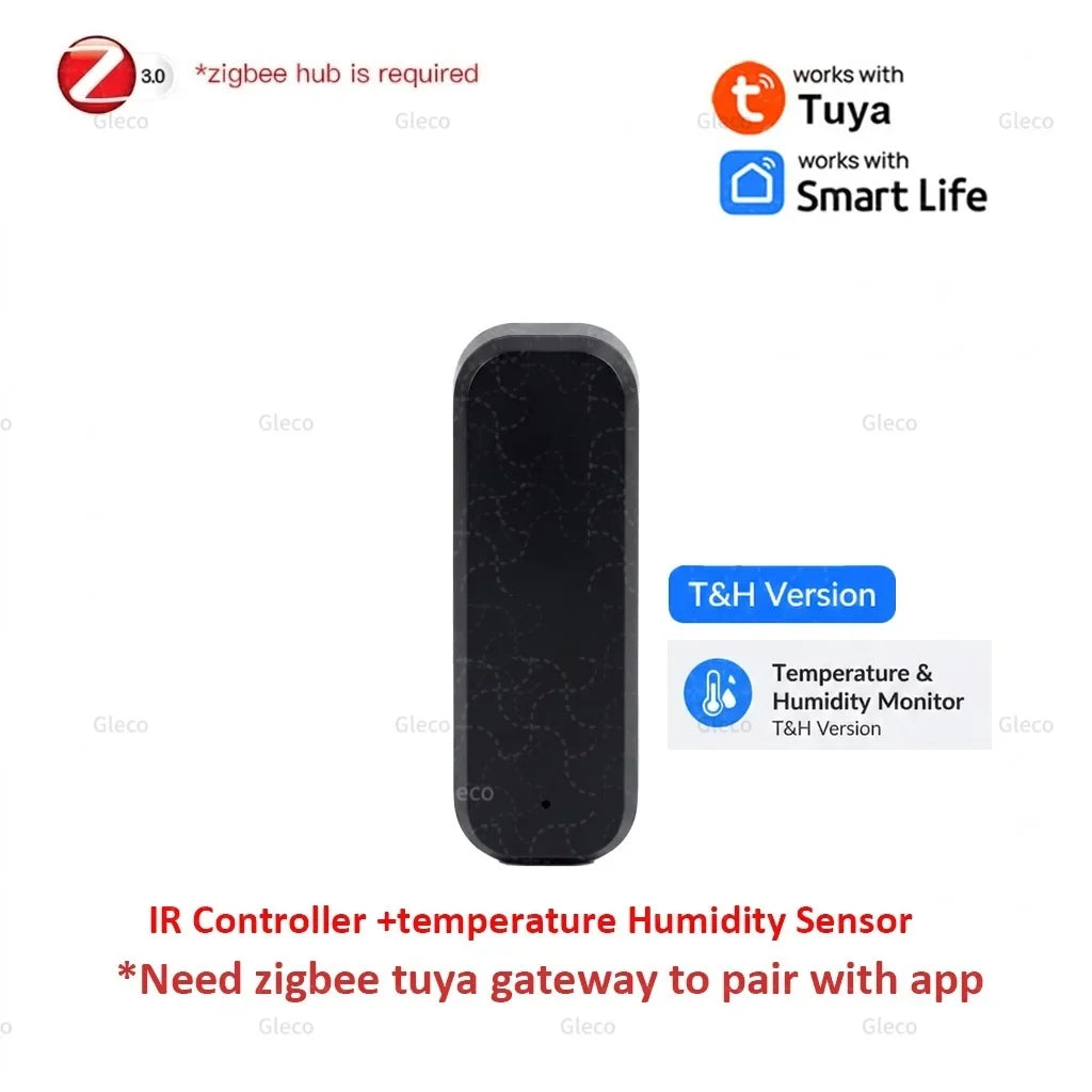 Zigbee IR Remote Control Wireless Universal Infrared Blaster Temperature Humidity Sensor Zigbee2mqtt TUYA Smart Life Automation