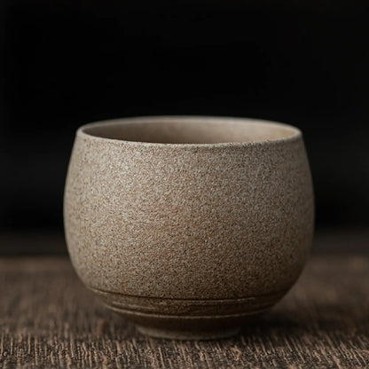 Japanese Stoneware Tea Cup 80ml (2.7 oz) Handmade Retro Teacup for Tea & Coffee