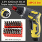 Compact Rechargeable Cordless Screwdriver — 4.2V (3.6V), 6 N·m Torque, 1300mAh, 250 RPM