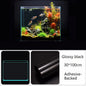 Fish Tank Background Sticker — Black Static Cling Adhesive Film, 30/40/50 cm (11.8/15.7/19.7 in)