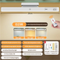 Magnetic Touch LED Desk Lamp Rechargeable USB-C Night Light 5 Color Temps 360° Rotating Bedside & Cabinet Light