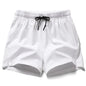 Unisex Lightweight Running Shorts with Zipper Pockets - Quick-Dry Athletic and Beach Shorts