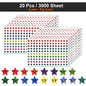 450-3000 Sheet Happy Face Stars Reward Sign Stickers Pack DIY Skateboard Suitcase Stationery Decals Decor Phone Laptop Gift Toys
