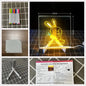 USB LED Acrylic Message Board Night Light with 7 Color Marker Pens — Rewritable Glowing Writing & Drawing Board for Home, Office & School