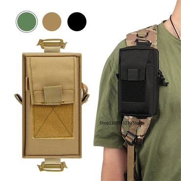 MOLLE Travel Pouch Backpack Shoulder Strap Phone Key Flashlight Organizer for Camping & EDC
