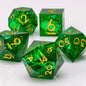 Handmade Resin 7-Piece D20 Polyhedral Dice Set for Dungeons & Dragons & Tabletop RPGs