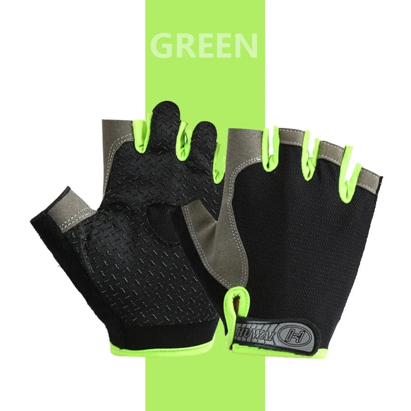 Fingerless Gym Gloves for Men & Women – Anti-Slip Breathable Workout Gloves for Cycling & Weightlifting