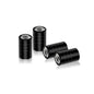 4-Pack Metal Tire Valve Stem Caps – Aluminum Alloy Wheel Valve Covers, Universal Fit (Silver/Black)