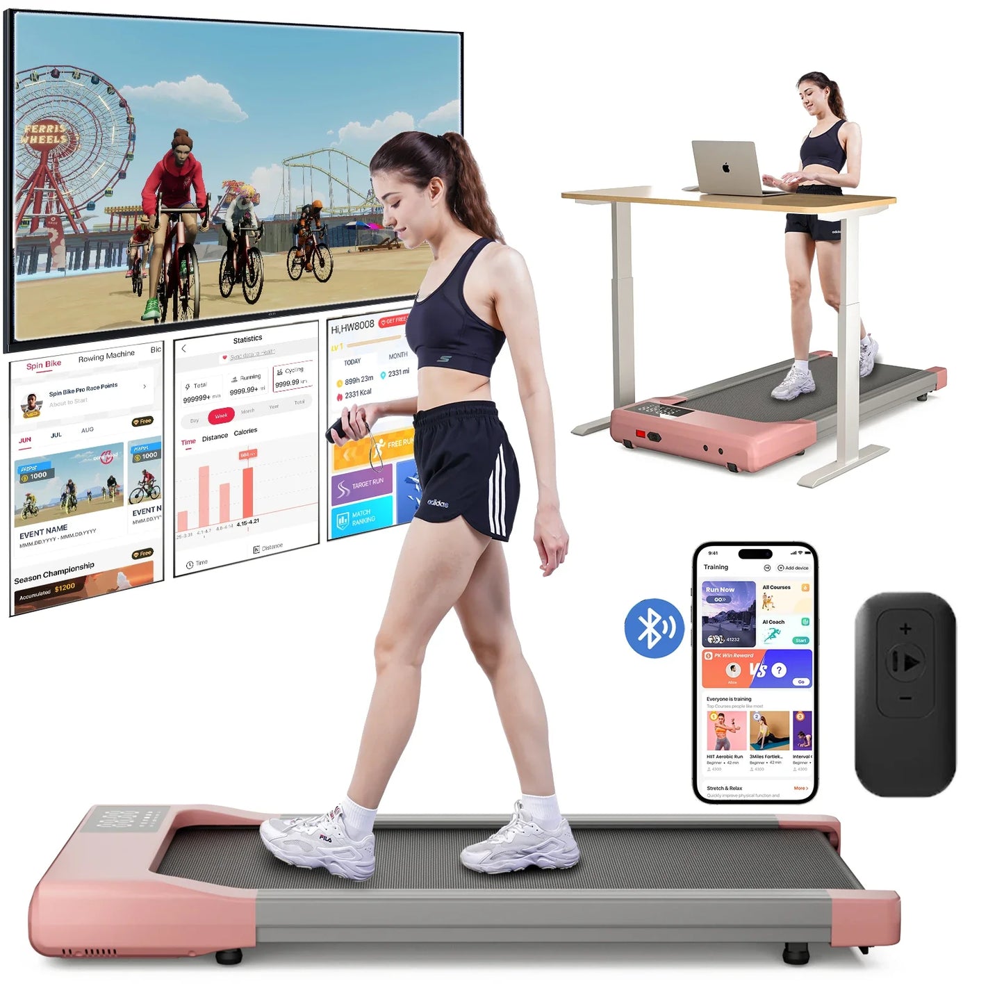 Portable Walking Treadmill 2.5HP — Anti-Slip, Home & Office Use
