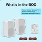 3.5-Inch Wired 200W Passive Outdoor Speakers — 3-Way Waterproof Wall-Mount Pair, ABS Weatherproof
