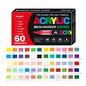 Acrylic Paint Pens Brush Tip - 12–120 Colors for Rock Painting, Wood, Canvas, Stone & DIY Crafts