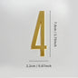 Golden Door Number with Backing Adhesive 7cm Metal House Number Apartment Door Number for Outdoor Hotel Home Mailbox Label
