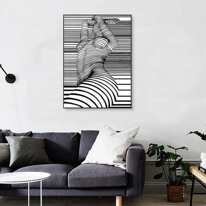 Modern Abstract Wall Art Black and White Nude Woman Picture HD Canvas Printed Poster Home Living Room Hallway Decoration