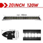 6D Lens Dual-Row LED Light Bar - Spot & Flood Combo, 8in (20cm) / 14in (36cm) / 20in (51cm), 36W/72W/120W, 12V-24V Off-Road Work Light for Truck ATV SUV