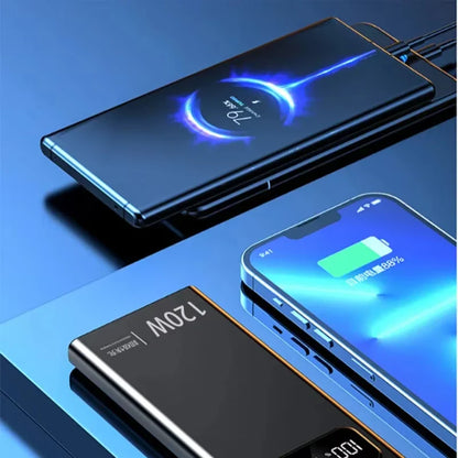 200000mAh 120W Fast Charging Power Bank with Digital Display for iPhone, Samsung & Huawei
