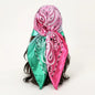 Satin Square Scarf – Elegant 2025 Print Hijab, Shawl & Hair Wrap