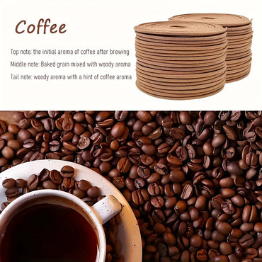 Coffee & Sandalwood Coil Incense with Stand — Scented Home Fragrance for Yoga, Meditation & Relaxation