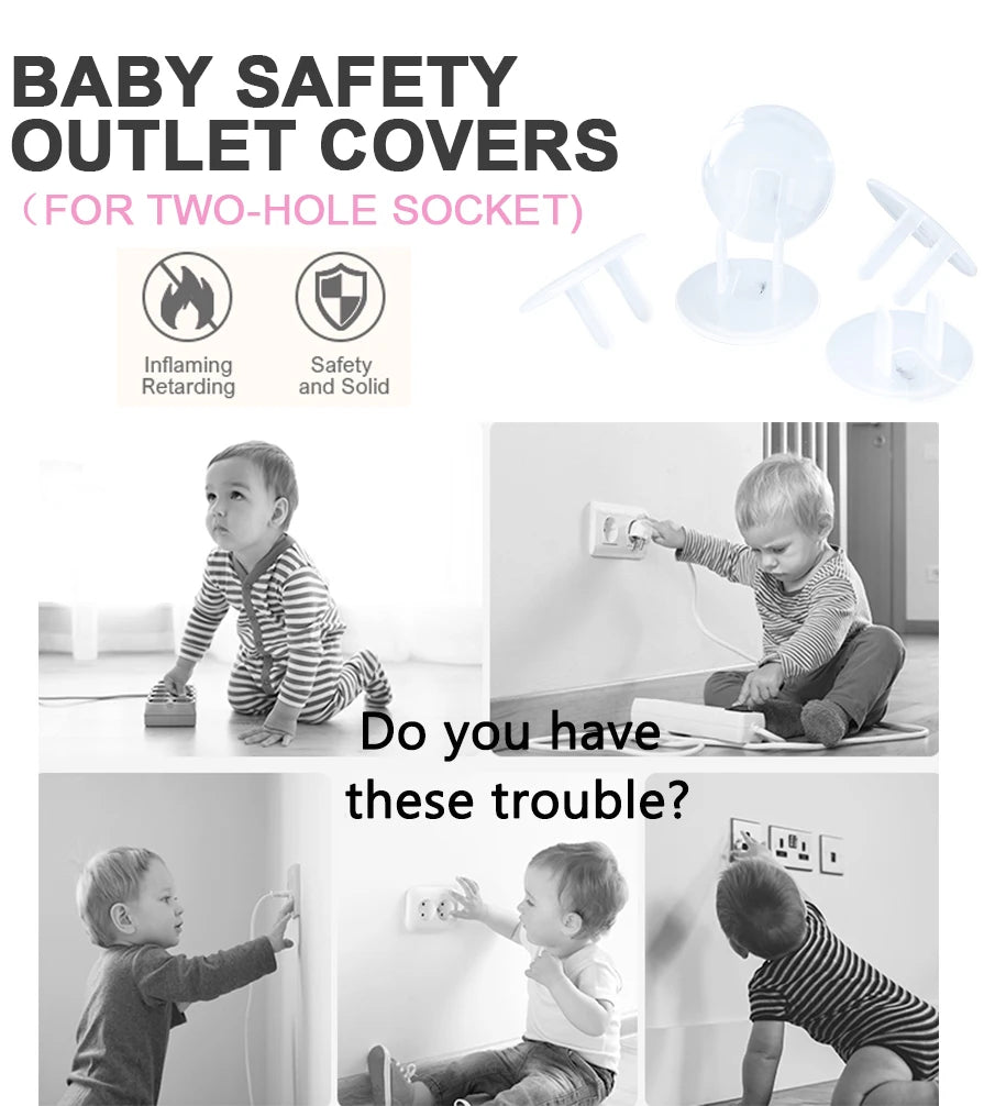 Clear Outlet Covers with Pull Tabs for U.S. Sockets