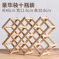 Stackable Folding Wooden Wine Rack – 3/5/6/10-Bottle Pine Wine Shelf for Home Bar