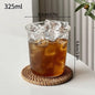 Wave Ripple Glass Tumbler - Transparent Iced Coffee & Milk Tea Cup, 280 ml (9.5 fl oz) & 530 ml (18 fl oz)
