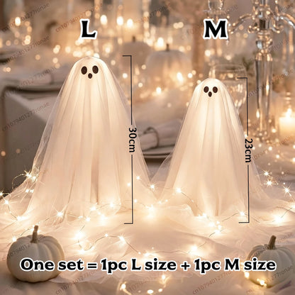 DIY Lighted Ghost Tabletop Halloween Decoration Kit