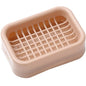 Double Layer Drain Soap Dish Portable Plastic Soap Holder for Bathroom & Travel (4.13 x 2.95 x 0.79 in / 10.5 x 7.5 x 2 cm)