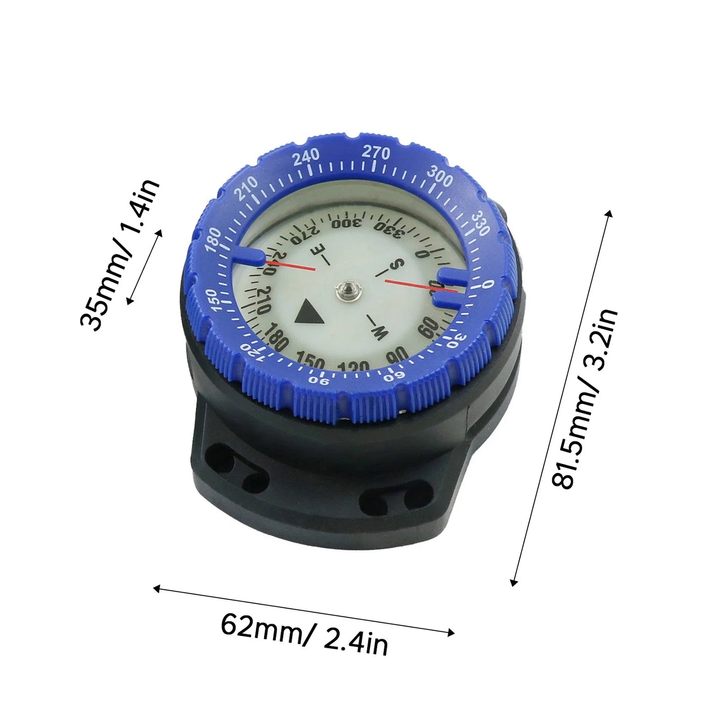 50M Luminous Dive Wrist Compass Waterproof Underwater Navigation with Elastic Cord