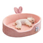 Detachable Washable Pet Bed for Cats & Small Dogs – Soft Cozy Four-Season Bed (Pink, M/L)