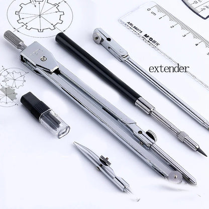 Metal Drawing Compass Set for Students — Exam-Grade Precision, Replacement Leads, 2/4/5-Piece Sets