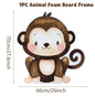 70cm Big Jungle Animal Party Stand Ornament Safari Happy Birthday Party Decoration Kids Jungle Woodland Party Decor Baby Shower