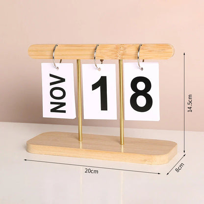 Modern Minimalist Flip Desk Calendar - Everyday View, English Language, Home and Office Decor Desk Accessory