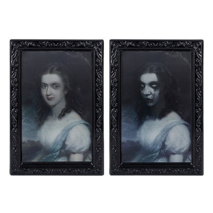 Lenticular Face-Changing Halloween Portrait Frame, 4 Designs