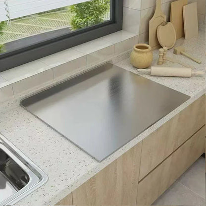 Stainless Steel Chopping Board L-Shaped Large Size Double Panel Multifunctional Home Kitchen Fruit Cutting And Kneading Panel