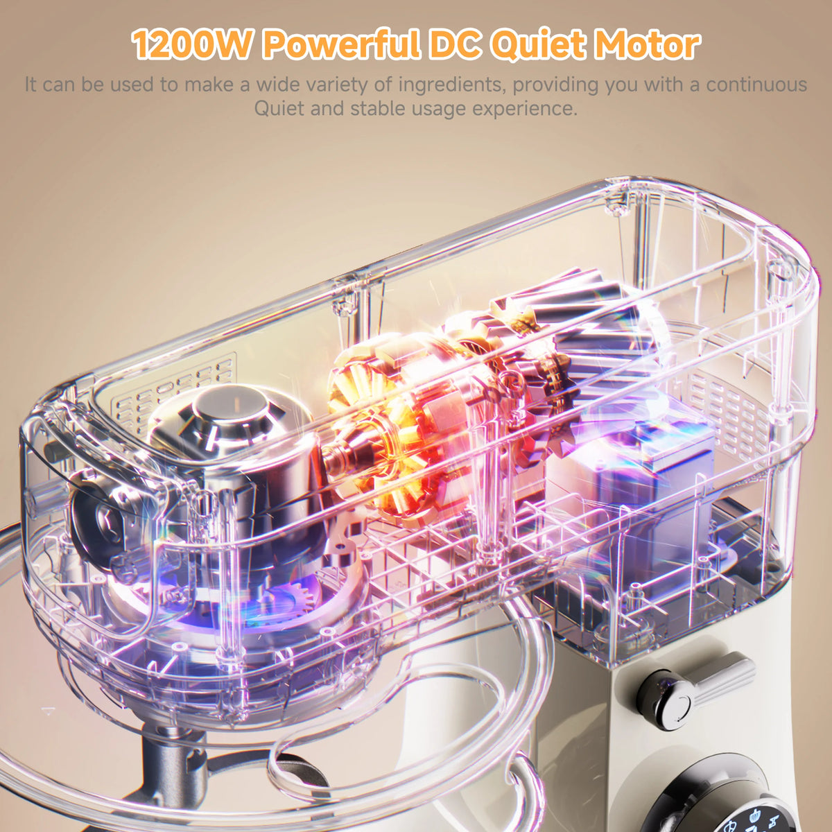 BioloMix BM606E 7L Stand Mixer, 1200W, 11 Speeds
