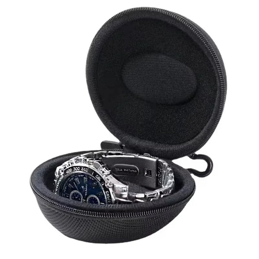 Portable EVA Single Watch Travel Case - Waterproof Zippered Watch Organizer for Smartwatches